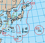 日本の漁業水域を示す地図